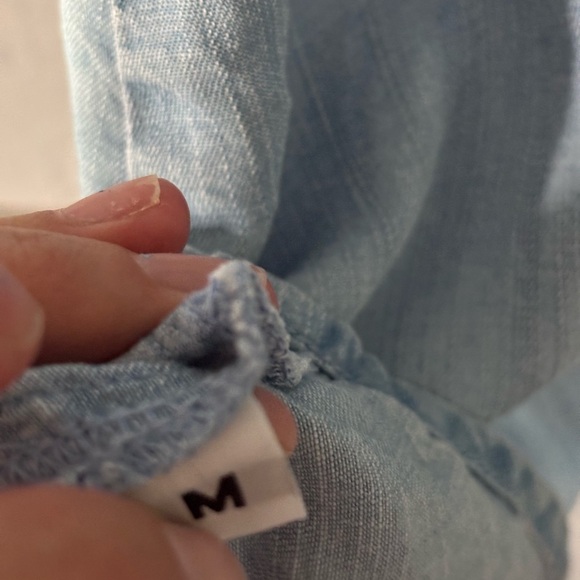 Cloth & Stone | Chambray | High Neck | Flowy Denim-Style Dress | M - Picture 5 of 11